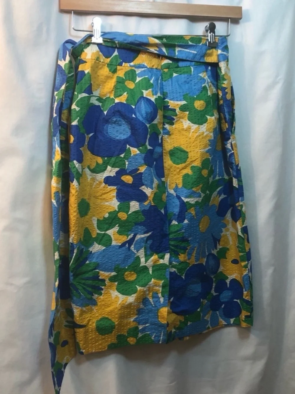 J Crew Tie Waist Puckered Morning Floral Pencil Skirt Size 6 - Picture 4 of 6
